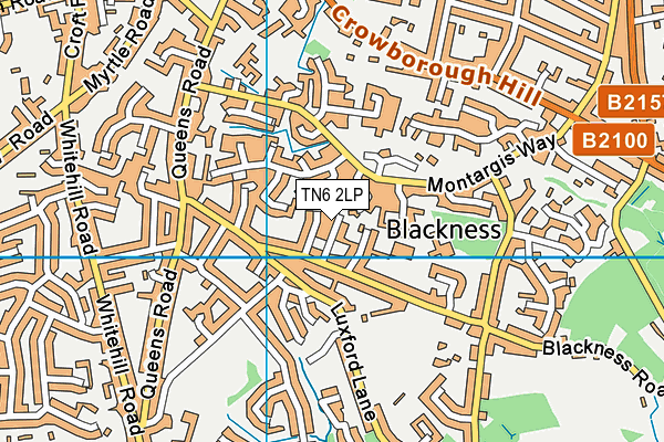 TN6 2LP map - OS VectorMap District (Ordnance Survey)