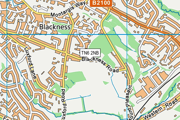 TN6 2NB map - OS VectorMap District (Ordnance Survey)