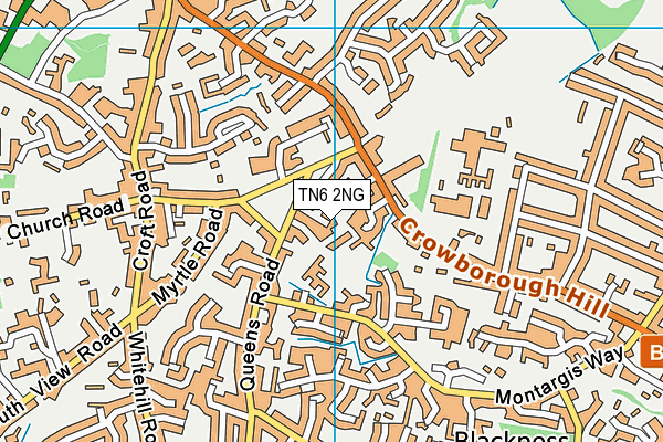 TN6 2NG map - OS VectorMap District (Ordnance Survey)