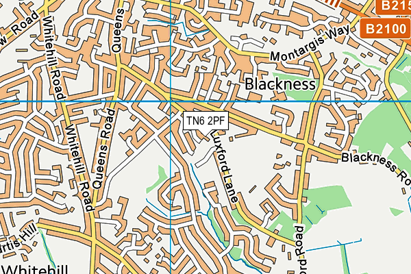 TN6 2PF map - OS VectorMap District (Ordnance Survey)