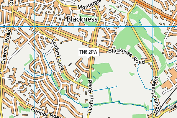 TN6 2PW map - OS VectorMap District (Ordnance Survey)