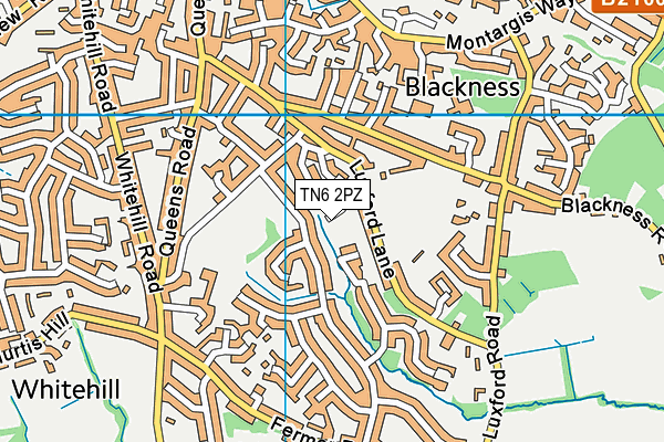 TN6 2PZ map - OS VectorMap District (Ordnance Survey)