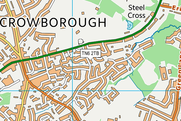 TN6 2TB map - OS VectorMap District (Ordnance Survey)