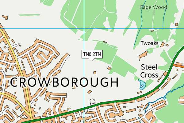 Crowborough Leisure Centre map (TN6 2TN) - OS VectorMap District (Ordnance Survey)