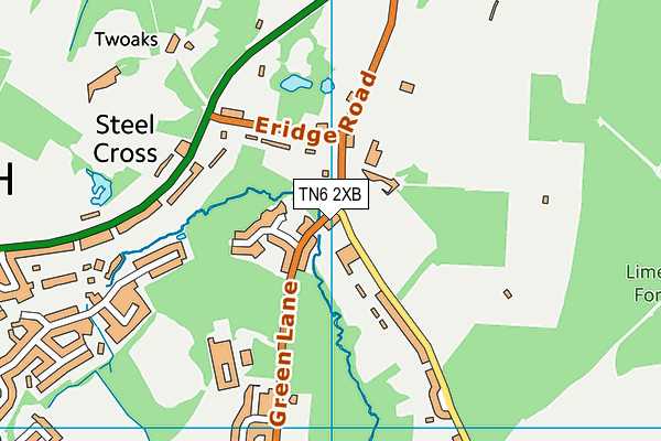 Crowborough Rfc map (TN6 2XB) - OS VectorMap District (Ordnance Survey)