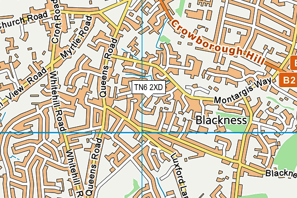 TN6 2XD map - OS VectorMap District (Ordnance Survey)