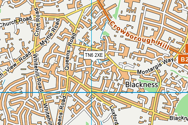 TN6 2XE map - OS VectorMap District (Ordnance Survey)