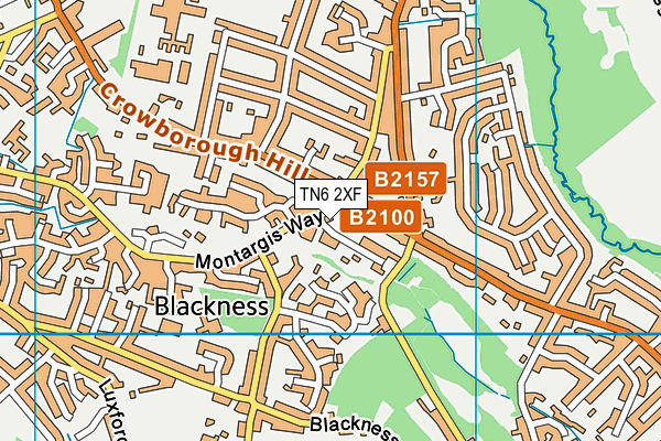 TN6 2XF map - OS VectorMap District (Ordnance Survey)