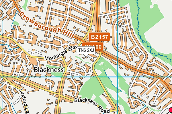 TN6 2XJ map - OS VectorMap District (Ordnance Survey)