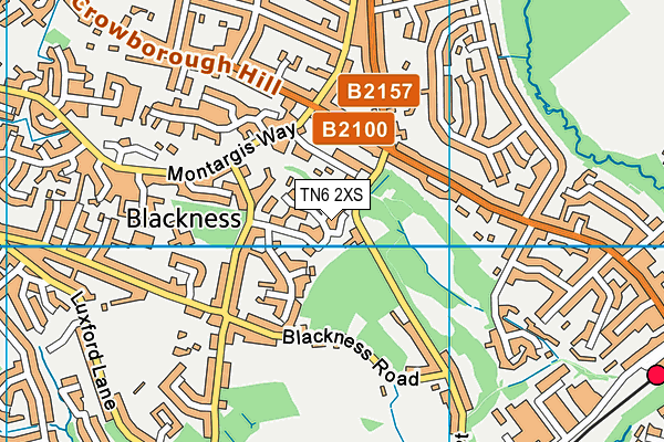 TN6 2XS map - OS VectorMap District (Ordnance Survey)