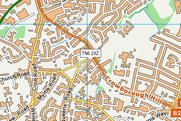 TN6 2XZ map - OS VectorMap District (Ordnance Survey)