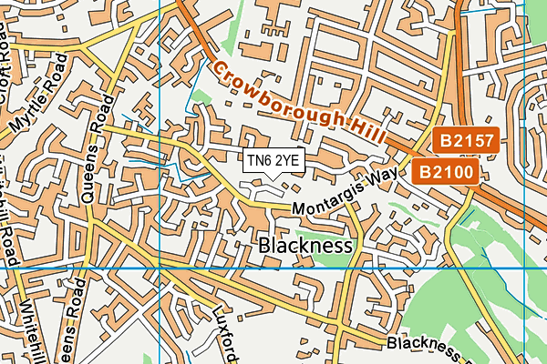 TN6 2YE map - OS VectorMap District (Ordnance Survey)