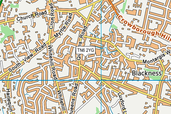 TN6 2YG map - OS VectorMap District (Ordnance Survey)