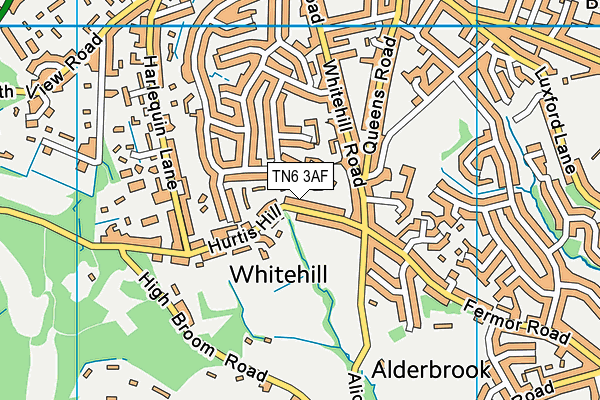 TN6 3AF map - OS VectorMap District (Ordnance Survey)