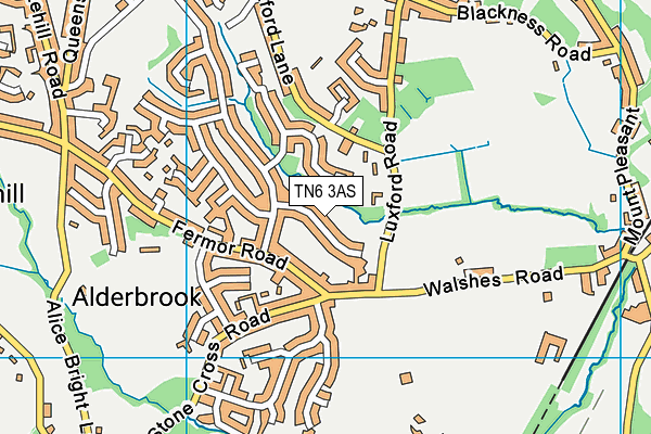 TN6 3AS map - OS VectorMap District (Ordnance Survey)