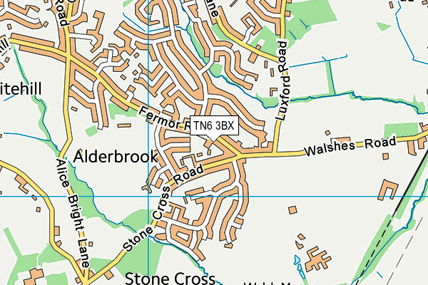 TN6 3BX map - OS VectorMap District (Ordnance Survey)
