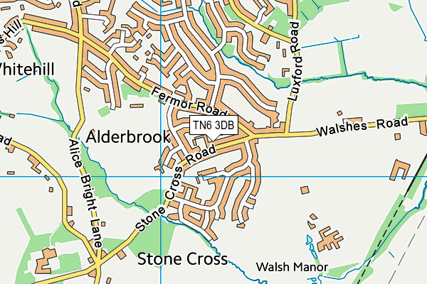 TN6 3DB map - OS VectorMap District (Ordnance Survey)
