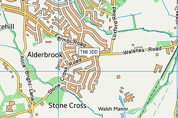 TN6 3DD map - OS VectorMap District (Ordnance Survey)