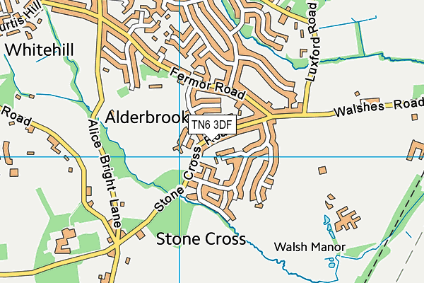 TN6 3DF map - OS VectorMap District (Ordnance Survey)