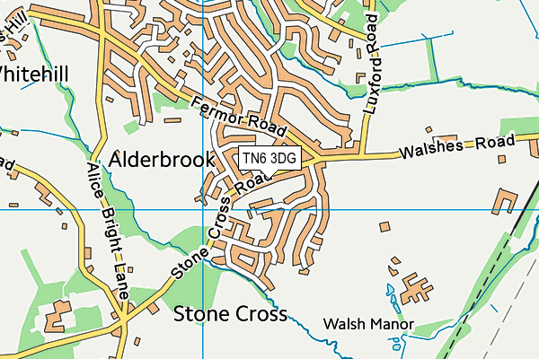 TN6 3DG map - OS VectorMap District (Ordnance Survey)