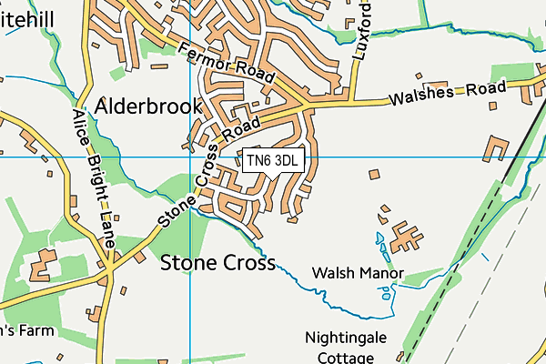 TN6 3DL map - OS VectorMap District (Ordnance Survey)