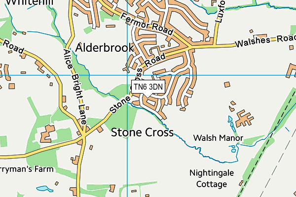 TN6 3DN map - OS VectorMap District (Ordnance Survey)