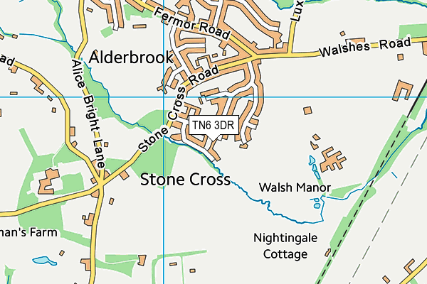 TN6 3DR map - OS VectorMap District (Ordnance Survey)