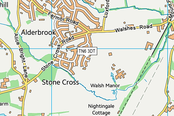 TN6 3DT map - OS VectorMap District (Ordnance Survey)