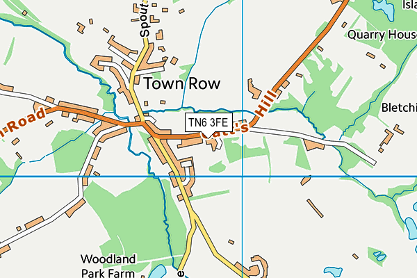 TN6 3FE map - OS VectorMap District (Ordnance Survey)