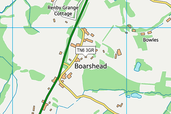 TN6 3GR map - OS VectorMap District (Ordnance Survey)