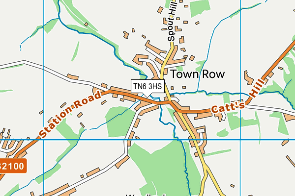 TN6 3HS map - OS VectorMap District (Ordnance Survey)