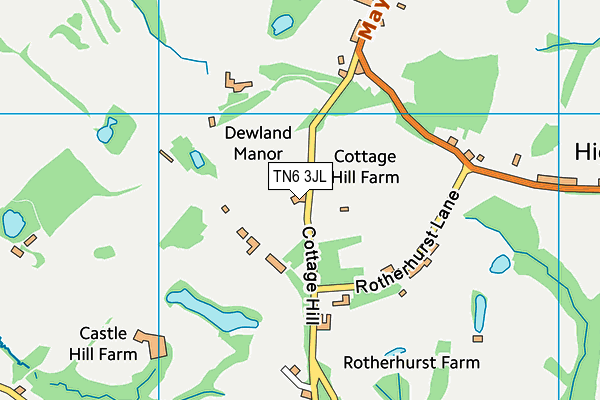 TN6 3JL map - OS VectorMap District (Ordnance Survey)