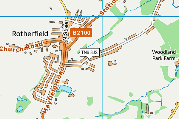 TN6 3JS map - OS VectorMap District (Ordnance Survey)