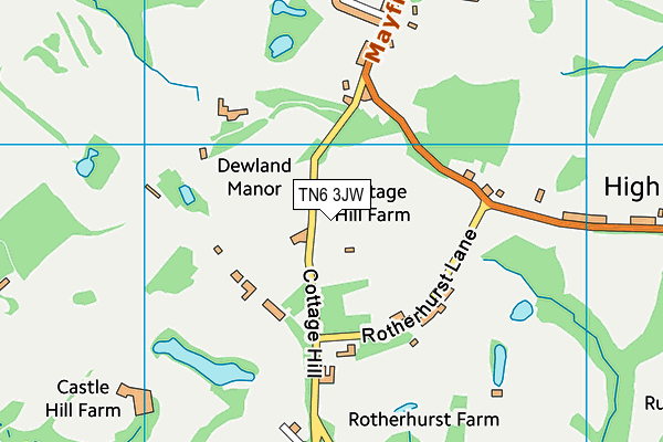 TN6 3JW map - OS VectorMap District (Ordnance Survey)