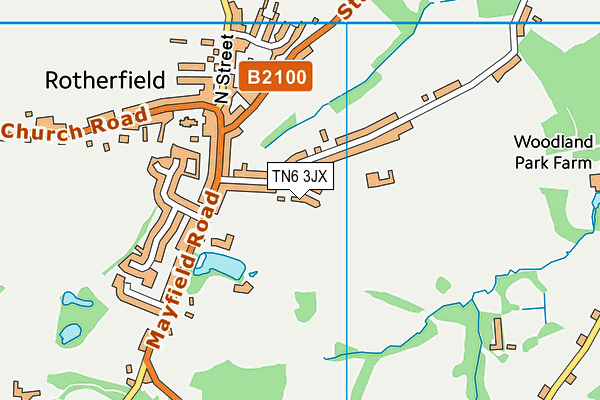 TN6 3JX map - OS VectorMap District (Ordnance Survey)