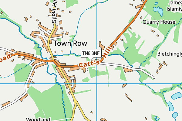 TN6 3NF map - OS VectorMap District (Ordnance Survey)