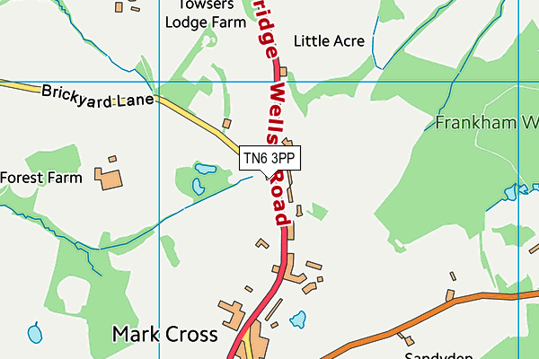 TN6 3PP map - OS VectorMap District (Ordnance Survey)