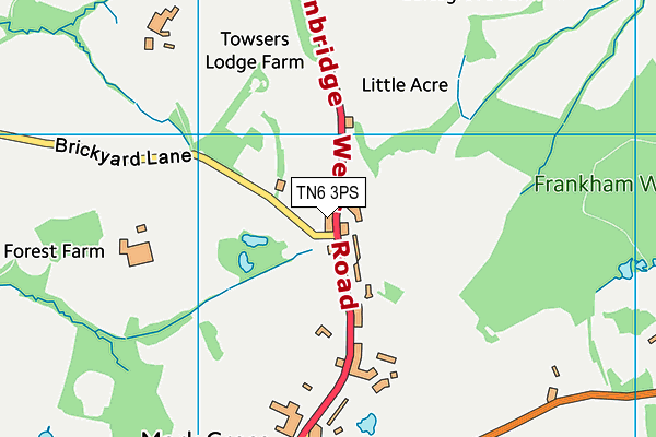 TN6 3PS map - OS VectorMap District (Ordnance Survey)