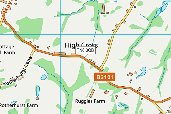 TN6 3QB map - OS VectorMap District (Ordnance Survey)