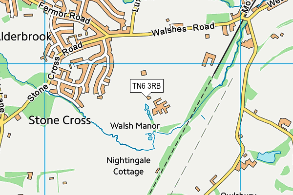 TN6 3RB map - OS VectorMap District (Ordnance Survey)