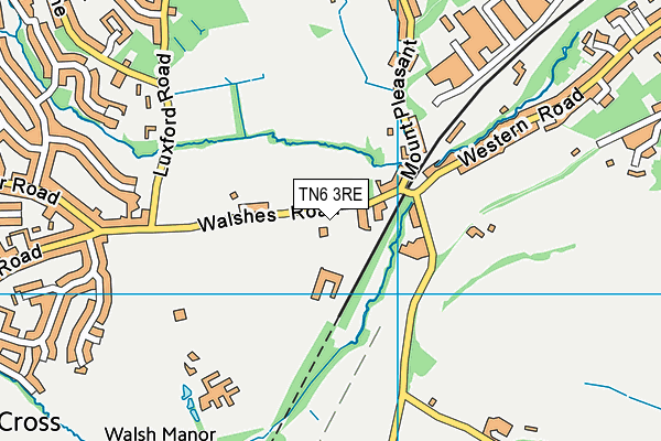 TN6 3RE map - OS VectorMap District (Ordnance Survey)