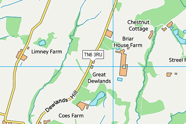 TN6 3RU map - OS VectorMap District (Ordnance Survey)