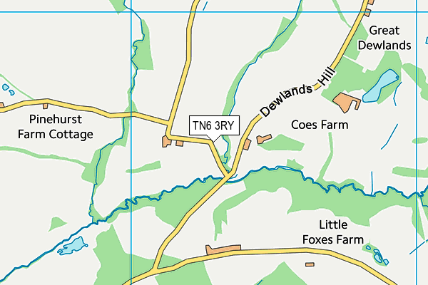 TN6 3RY map - OS VectorMap District (Ordnance Survey)