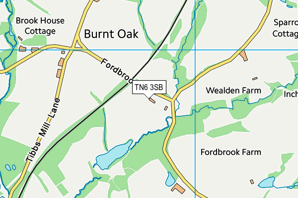 TN6 3SB map - OS VectorMap District (Ordnance Survey)