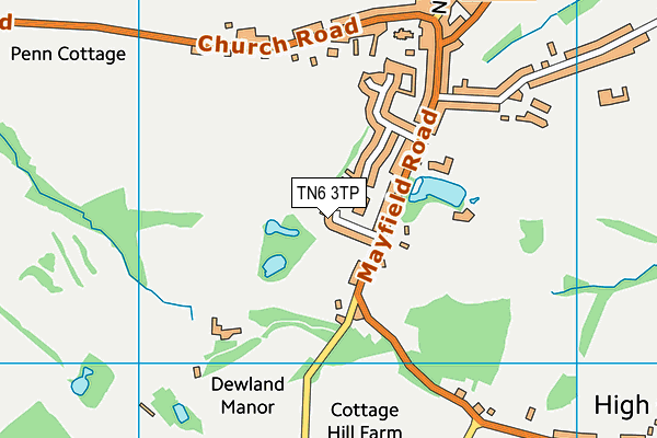 TN6 3TP map - OS VectorMap District (Ordnance Survey)