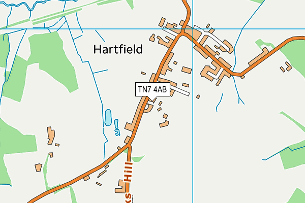 TN7 4AB map - OS VectorMap District (Ordnance Survey)