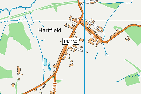 TN7 4AQ map - OS VectorMap District (Ordnance Survey)