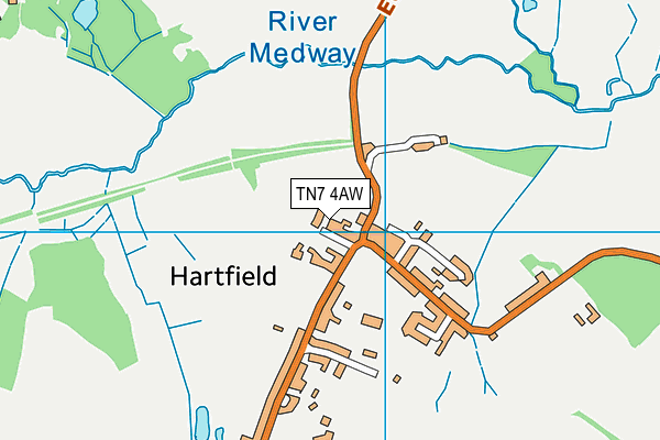 TN7 4AW map - OS VectorMap District (Ordnance Survey)