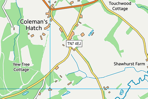 TN7 4EJ map - OS VectorMap District (Ordnance Survey)