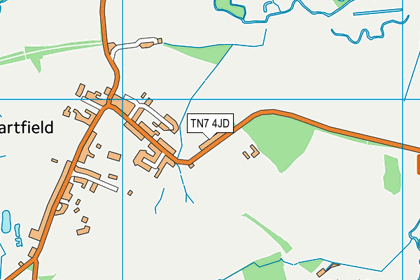 TN7 4JD map - OS VectorMap District (Ordnance Survey)